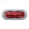 Truck-Lite 60 Series, Led, Red, Oval, 26 Diode, Stop/Turn/Tail, Gray Flange Mount, Fit N Forget S.S., 12V 60252R - alternate 2